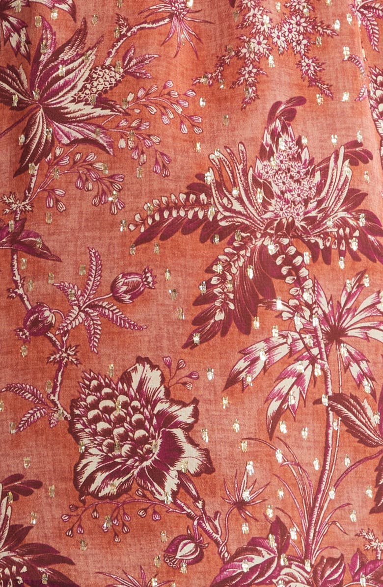 Ulla Johnson Jodie Puff Sleeve Floral Top, Alternate, color, Oleander