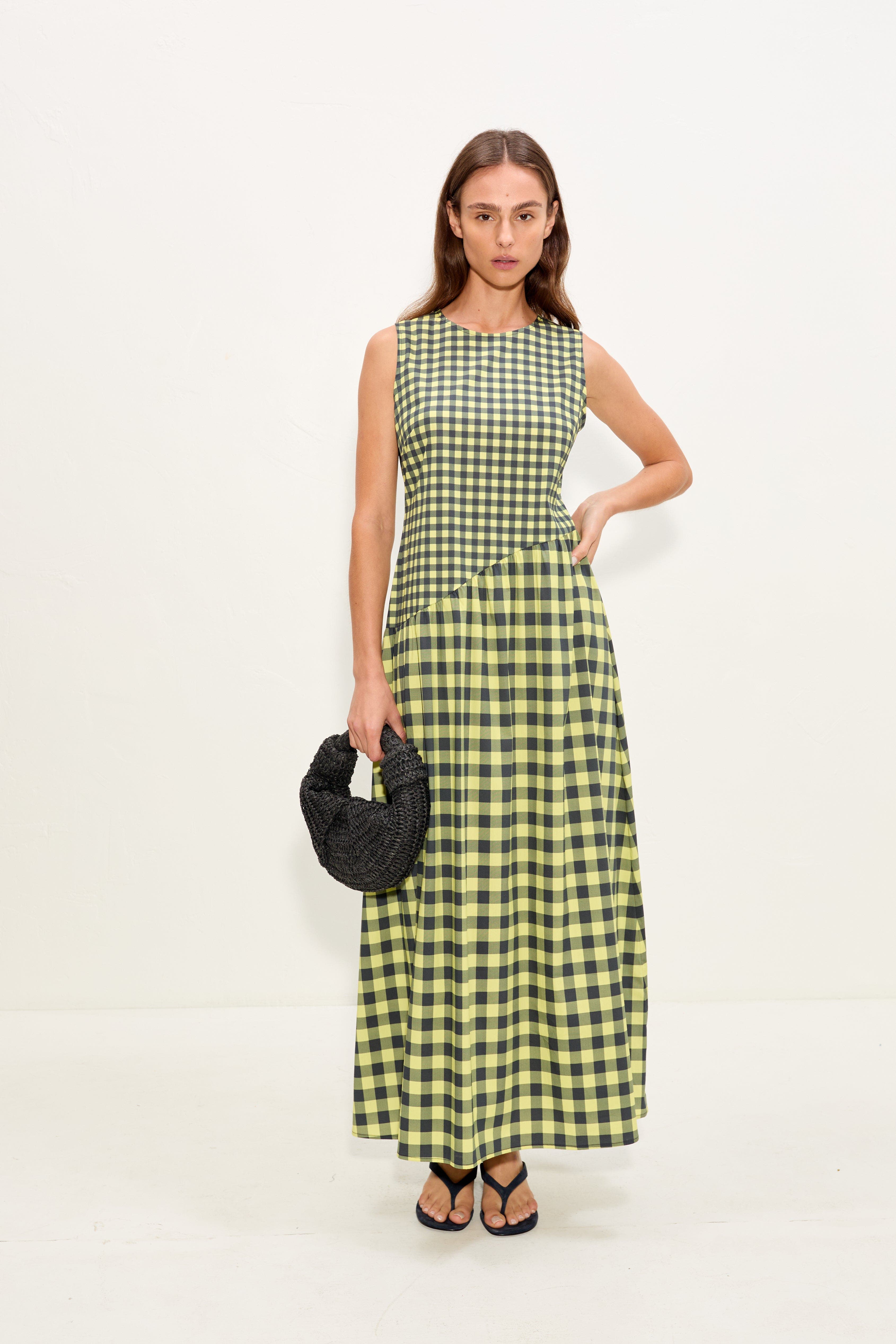 selected Peridot/Ebony Gingham