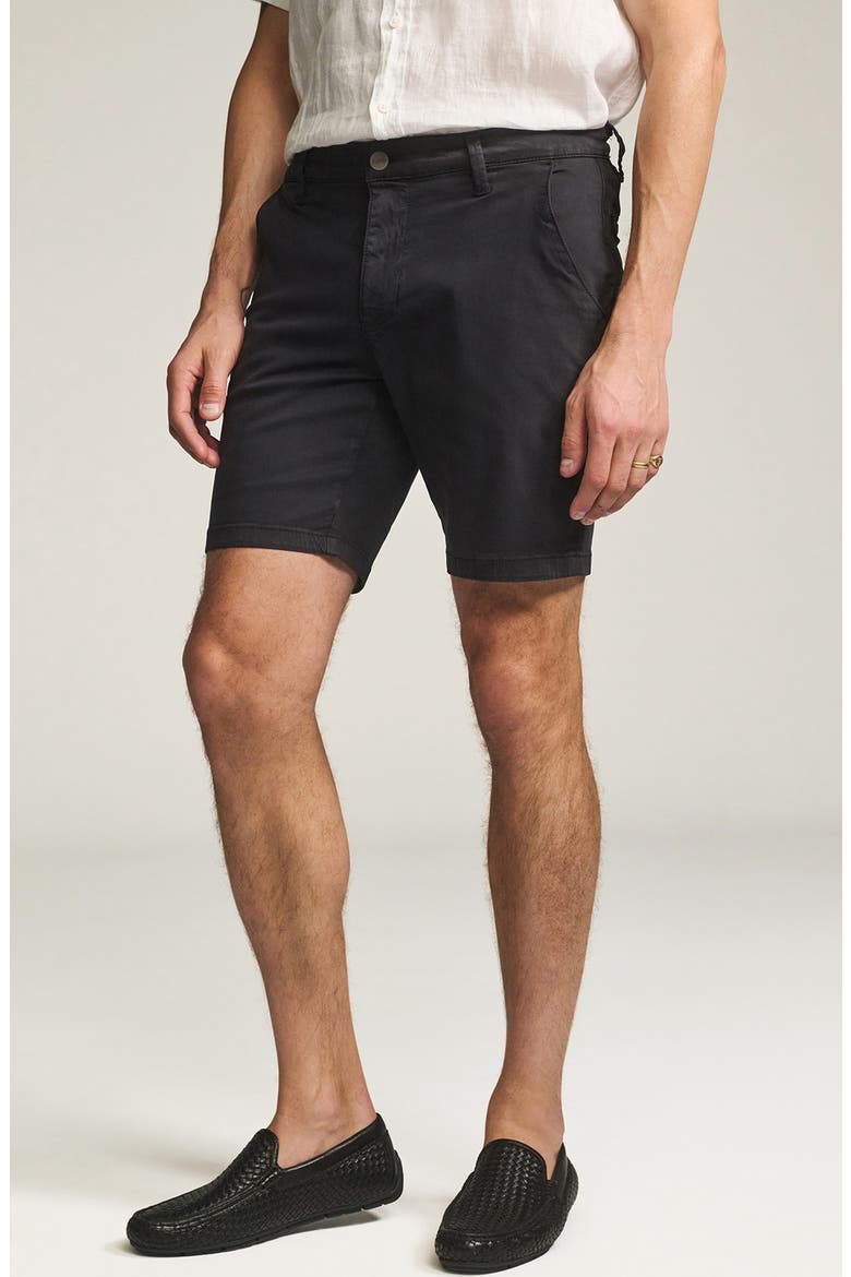 Arizona Slim Fit Flat Front Chino Shorts, Alternate, color, NAVY TWILL