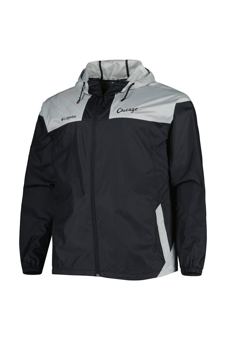 Men's Columbia Black Chicago White Sox Flash Forward Challenger Omni-Shade Full-Zip Windbreaker, Alternate, color, Black