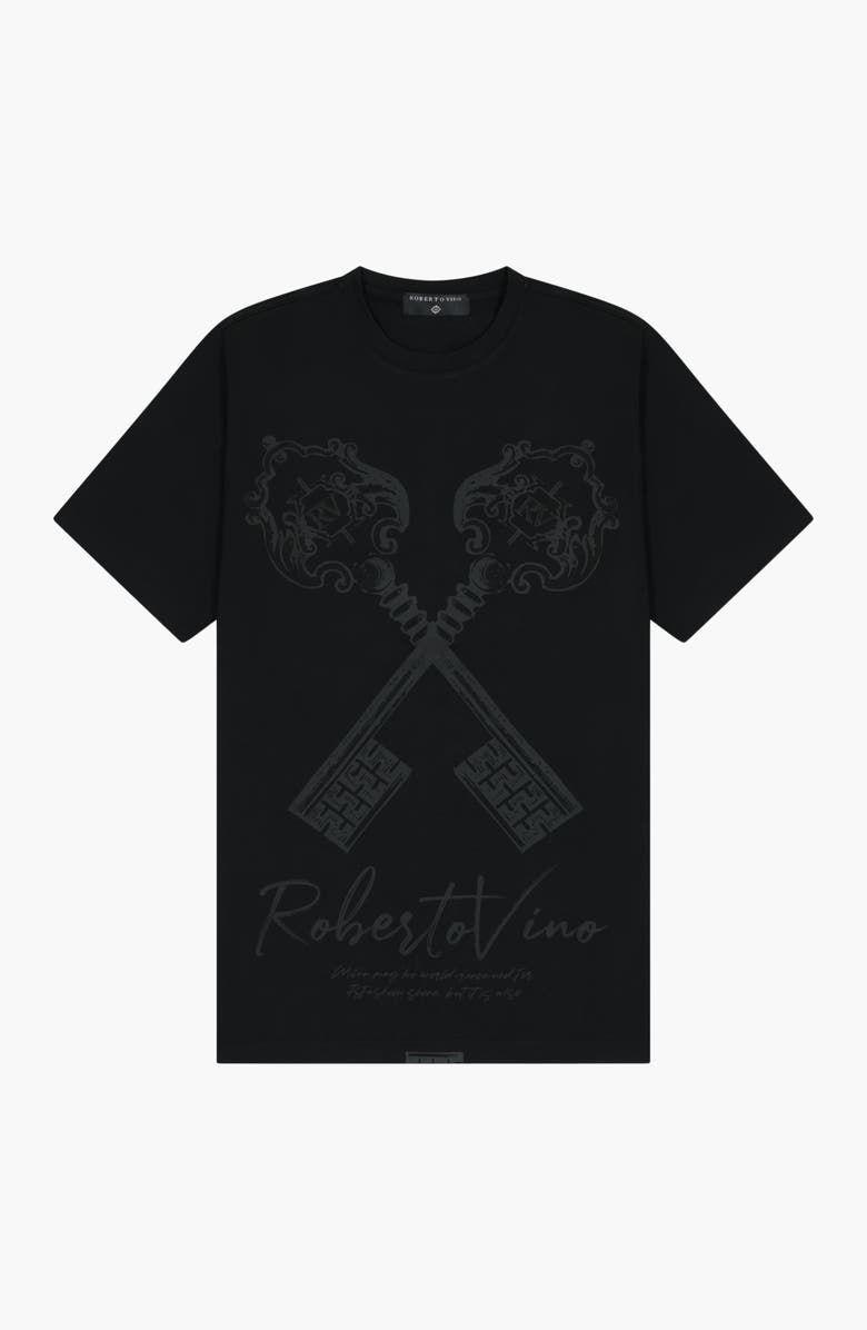 Roberto Vino Vino Keys Slim fit Tee, Alternate, color, Black