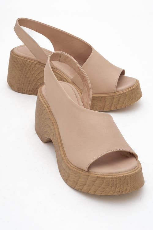 Forever & Always Shoes Roy Leather Wedge Sandal