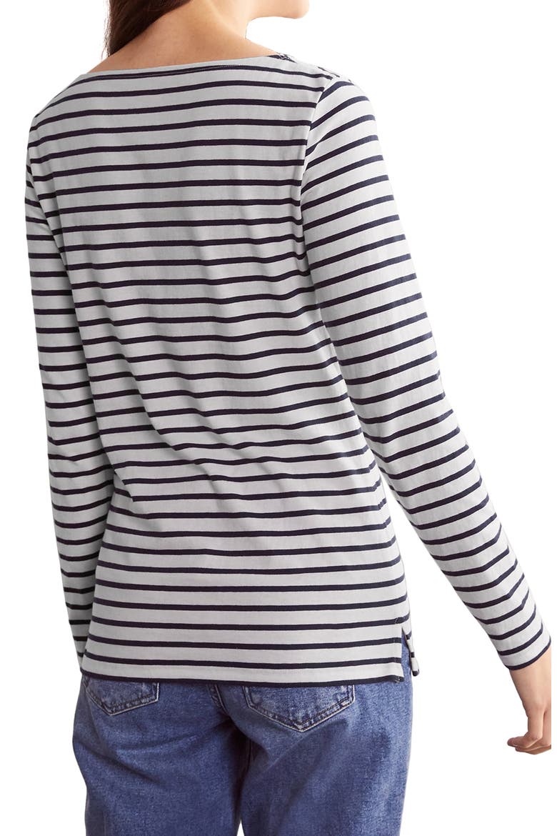 Christmas Breton Shirt, Alternate, color, EMBELLISHED SNOWMAN