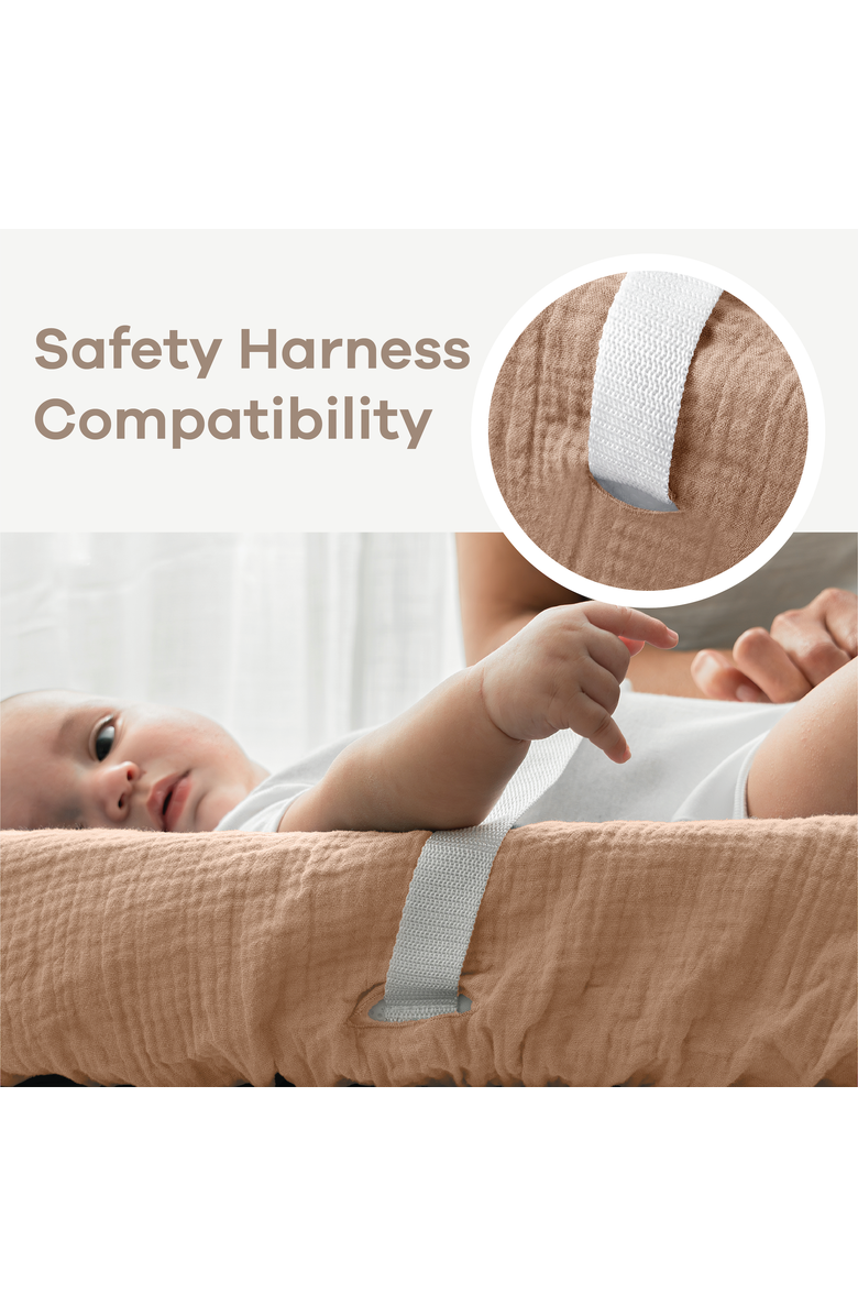 Comfy Cubs Muslin Fitted Changing Pad Cover - Pack of 2, Alternate, color, Cedar And Cream