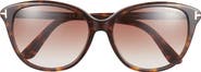TOM FORD Karmen 57mm Gradient Round Sunglasses