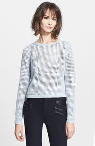 Rebecca Taylor Crop Mesh Pullover