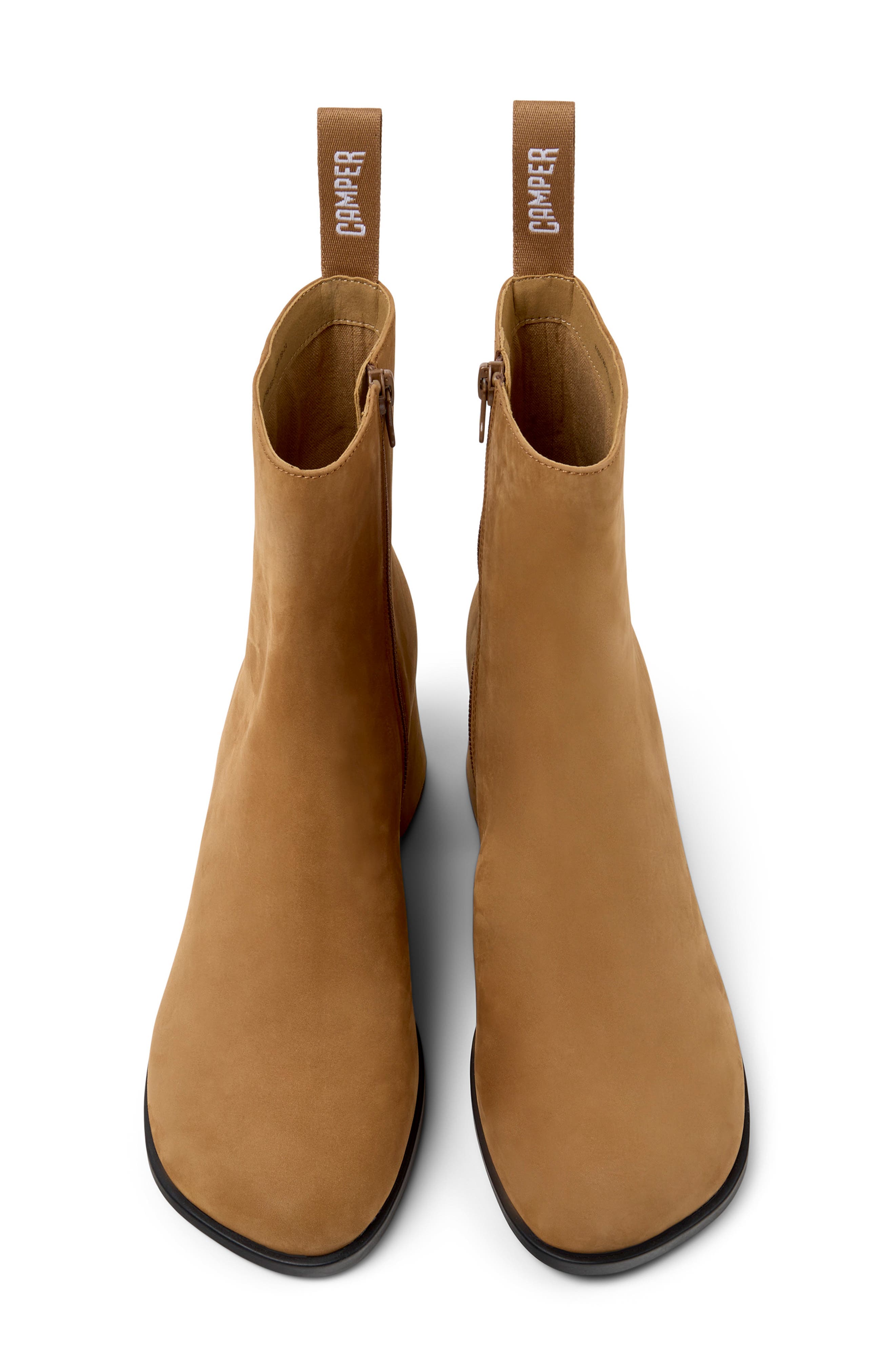 Camper Kora Square Toe Boot, Alternate, color, Medium Brown