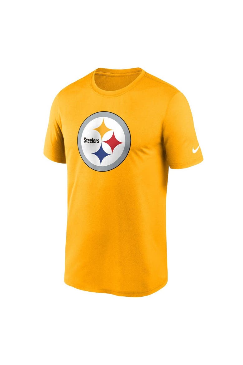 Men's Nike  Gold Pittsburgh Steelers Legend Logo Performance T-Shirt, Alternate, color, Gold