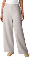 Eileen Fisher High Waist Linen Blend Wide Leg Pants