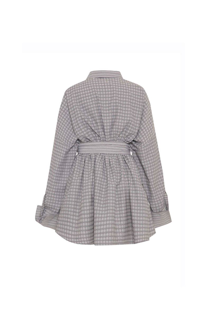 THEO The Label Echo Plaid Fit-and-Flare Mini Dress, Alternate, color, Black