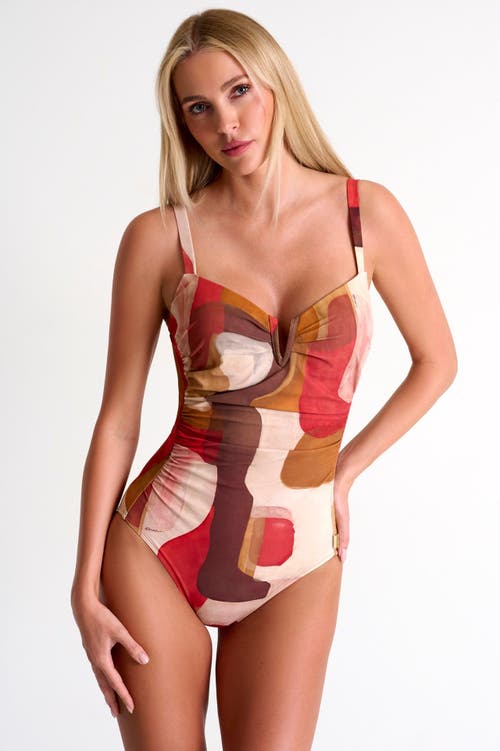 Shan Classic Elegant One-piece In Print-multi