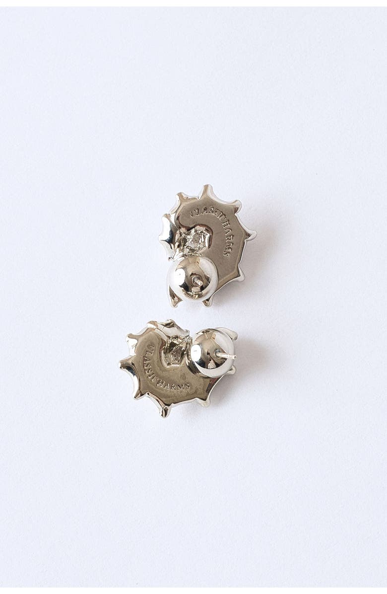 Classicharms Leah Seahell Stud Earrings, Alternate, color, Silver