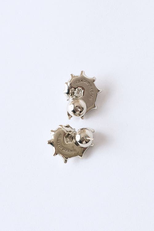 Classicharms Leah Seahell Stud Earrings In Silver