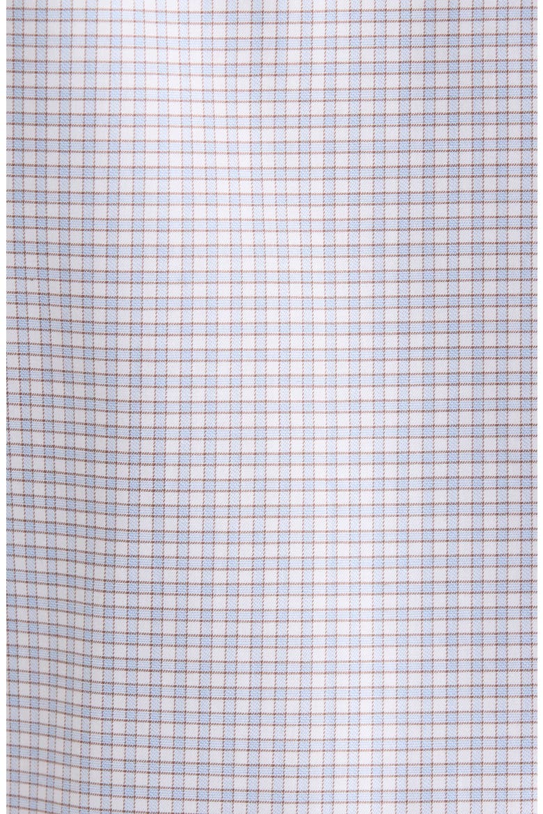 Trim Fit Check Premium Non Iron Cotton Dress Shirt, Alternate, color, BLUE- RED CLINE PLAID
