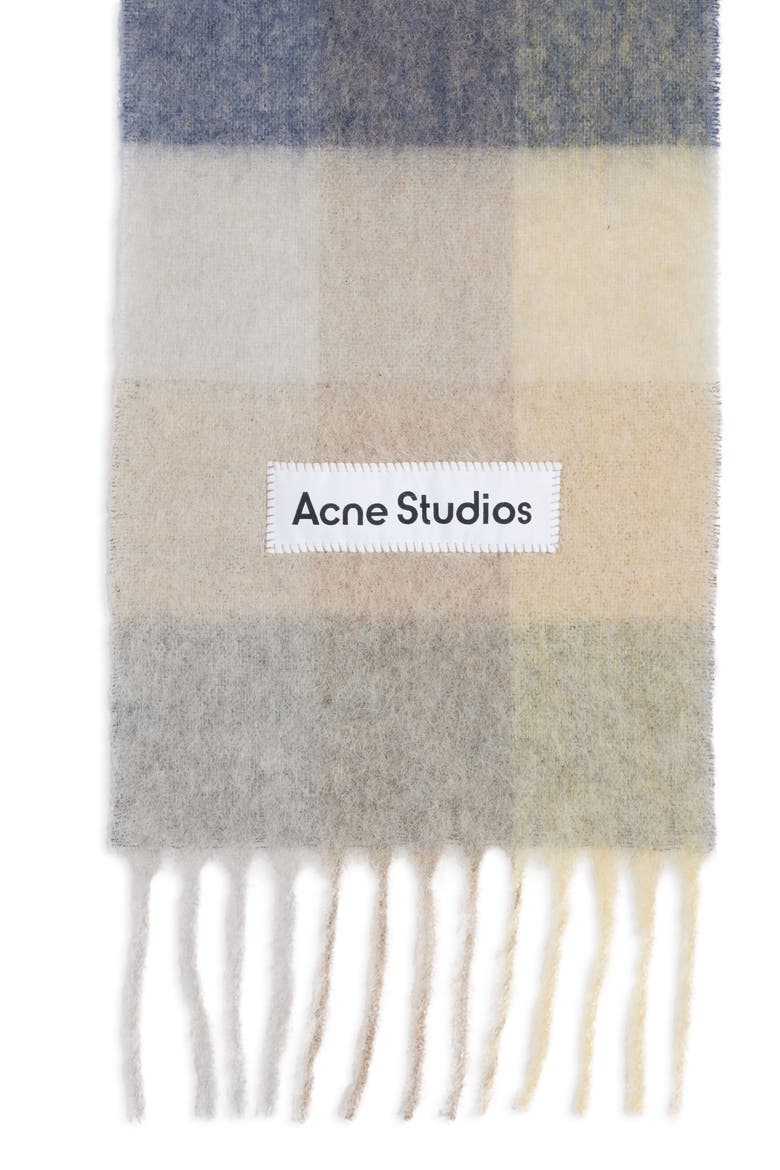 Vally Plaid Alpaca, Wool & Mohair Blend Scarf, Alternate, color, VANILLA/ BEIGE/ LAVENDERDNU