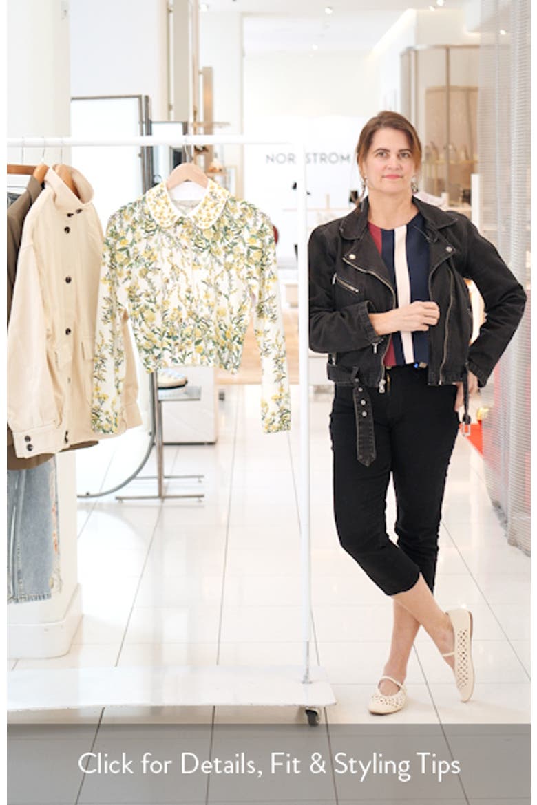 Carson Floral Cotton Blend Cardigan with Removable Collar video