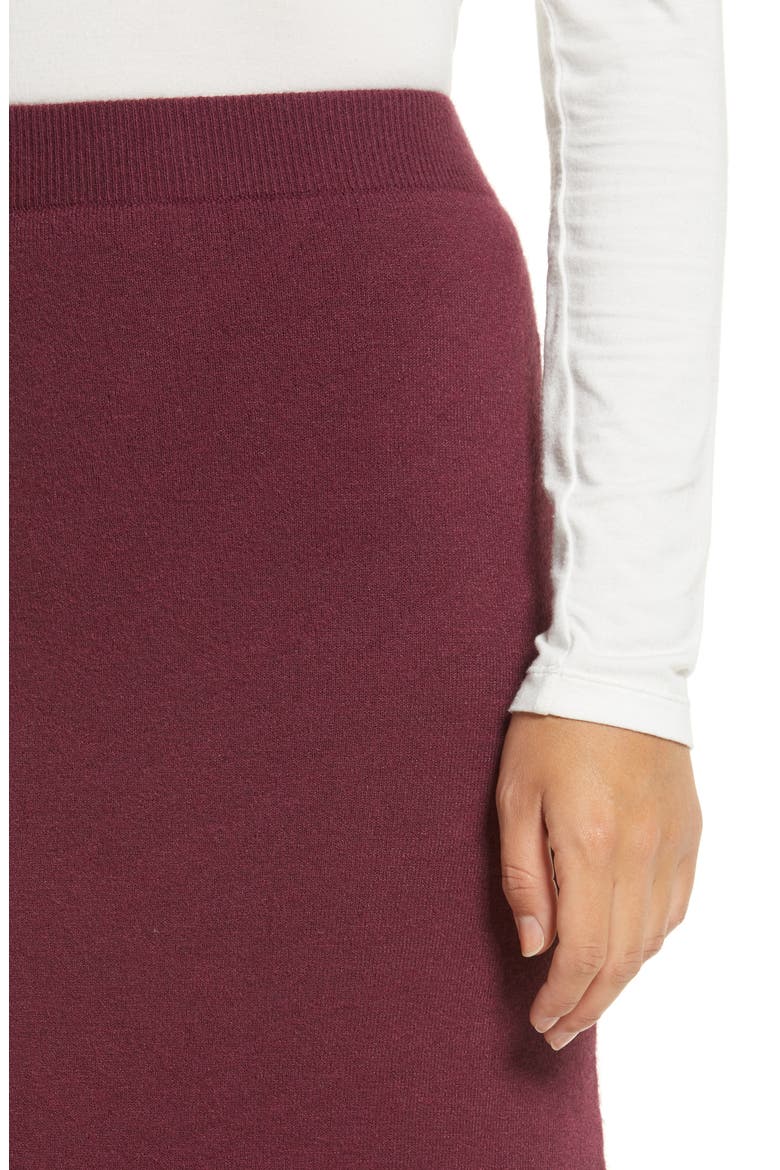 Sweater Skirt, Alternate, color, BURGUNDY FIG