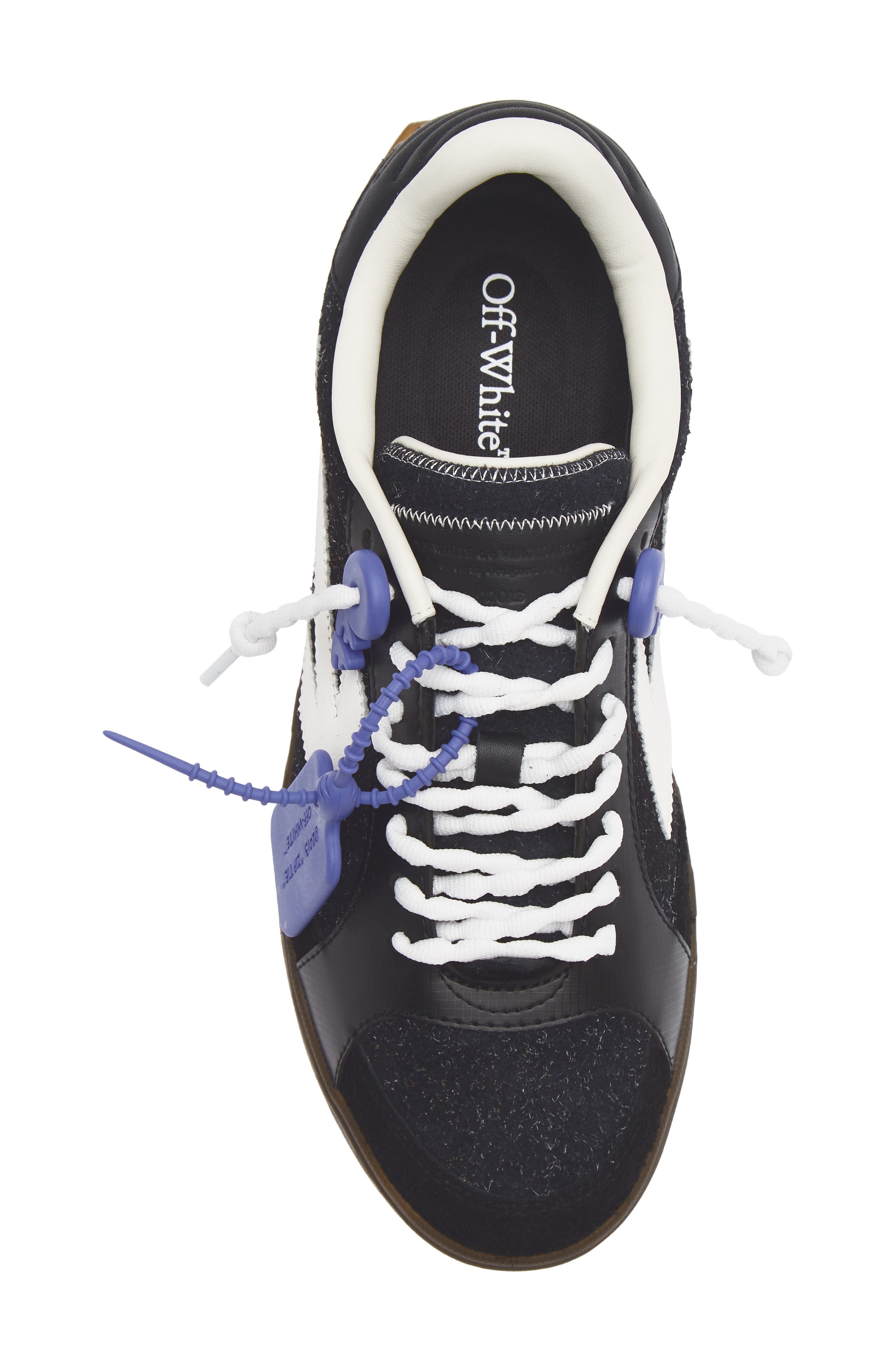 End of Play Leather Sneaker, Alternate, color, BLACK / WHITE