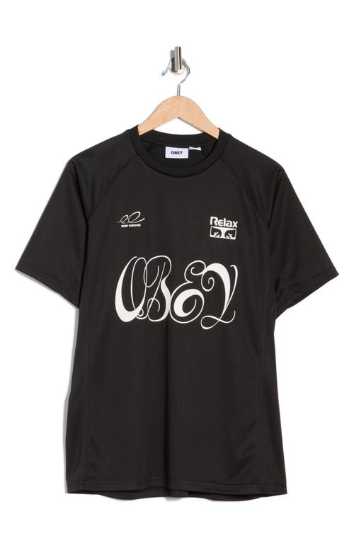 Obey Plaza Active Performance T-shirt In Black