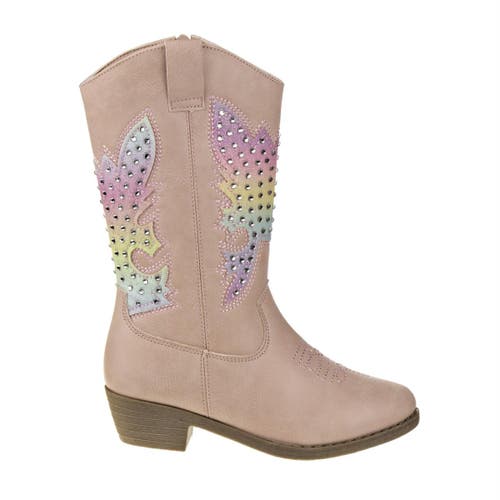 Kensie Girl Zip Up Boot With Heel In Neutral