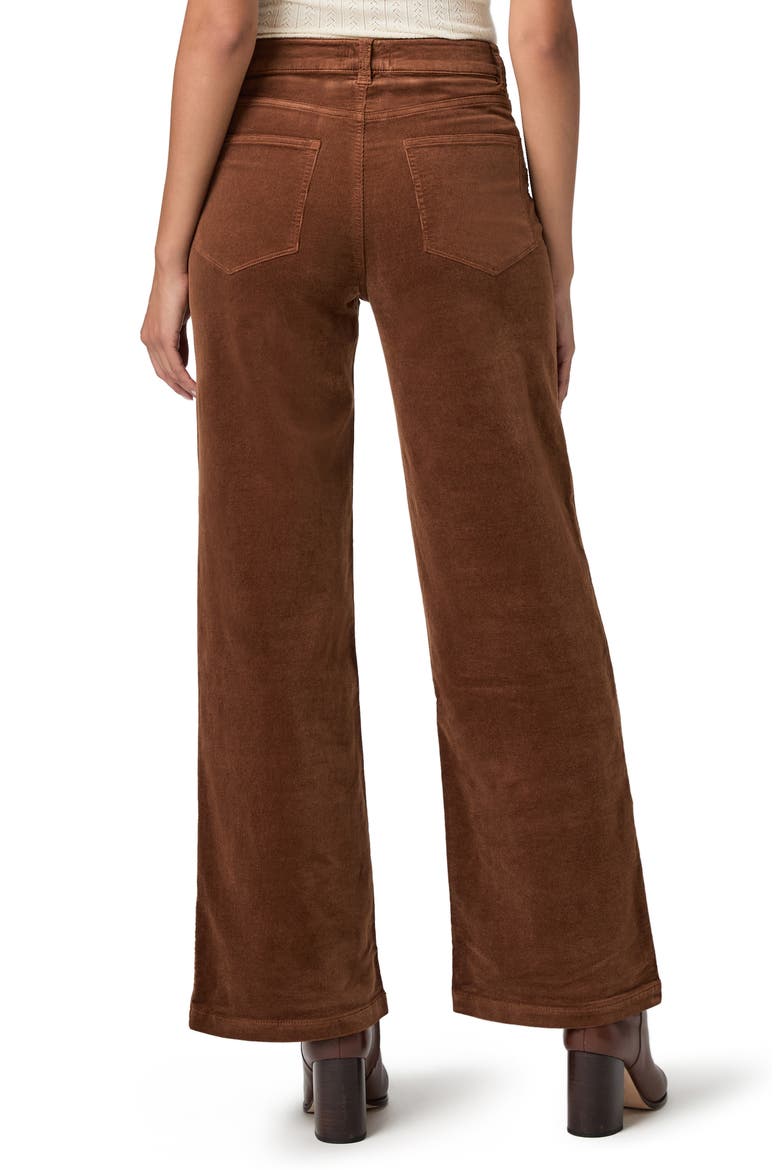 Anessa High Waist Corduroy Wide Leg Pants, Alternate, color, MAPLE BROWN