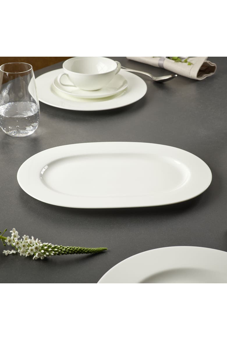 Anmut Oval Platter, Alternate, color, White