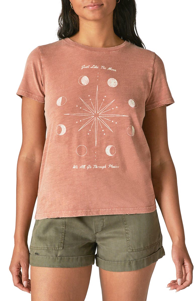 Lucky Brand Phases Classic Crewneck Graphic Tee, Main, color, 