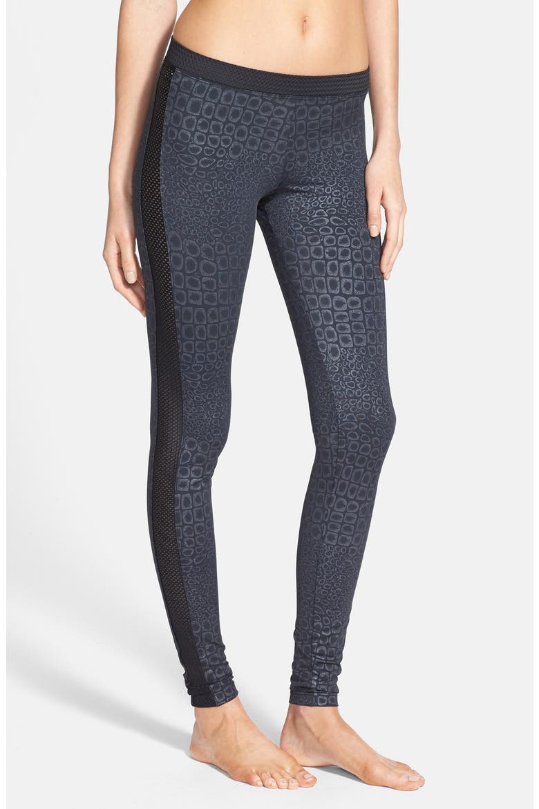 'Tuxedo' Leggings, Main, color, BLACK MAGIC/ MESH