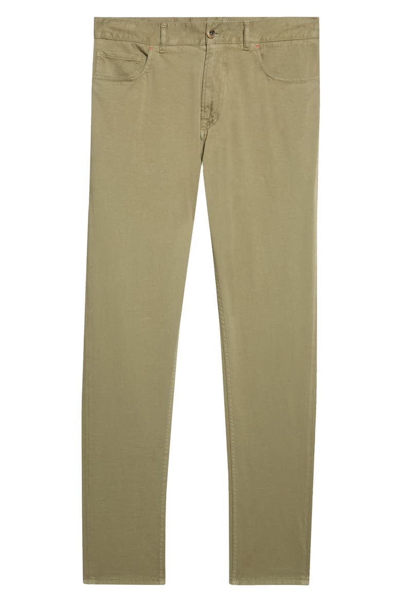 Chiaja Slim Fit Cashmere & Cotton Stretch Pants, Main, color, OPEN GREEN