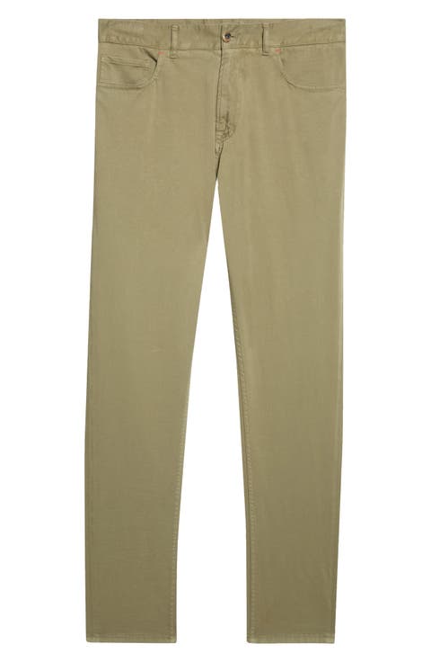 Chiaja Slim Fit Cashmere & Cotton Stretch Pants