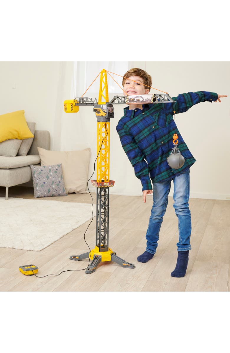 Dickie Toys HK Ltd 40" Giant Crane Remote Control Playset, Alternate, color, Multicolored