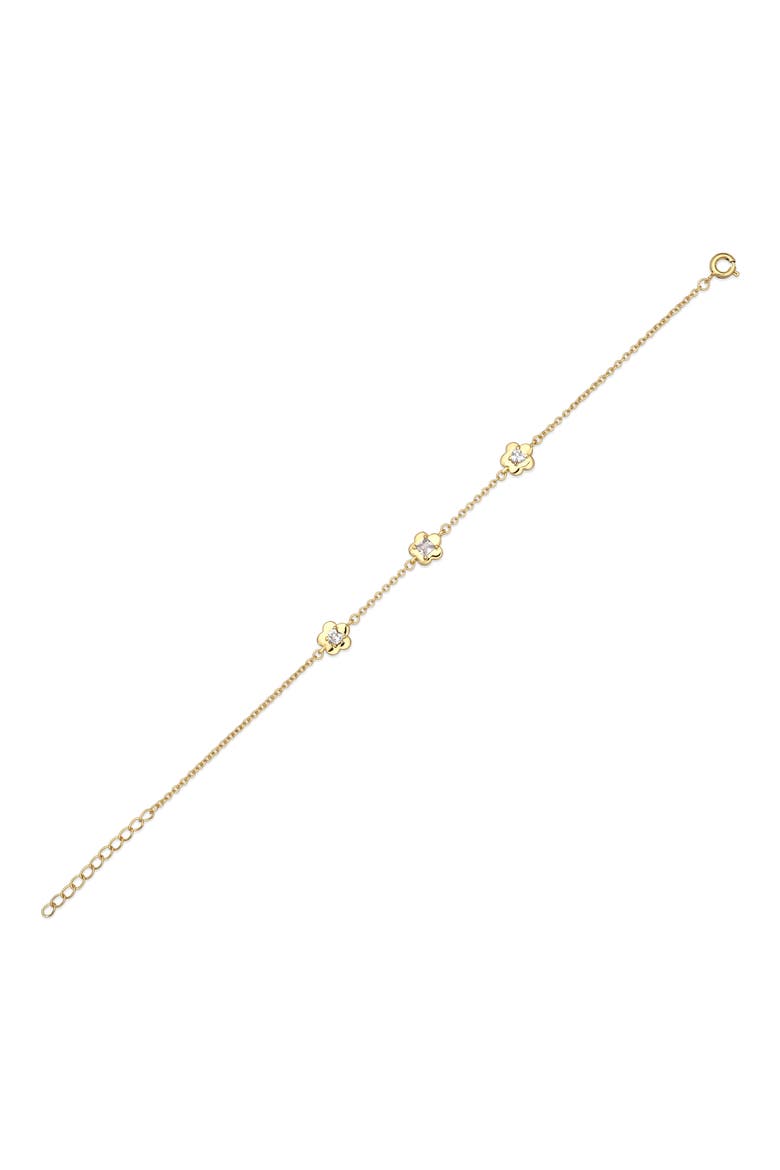 Soren Bloom Cubic Zirconia Chain Bracelet, Alternate, color, GOLD