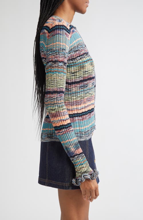 Ulla Johnson Lex Ruffle Space Dye Cardigan In Multi