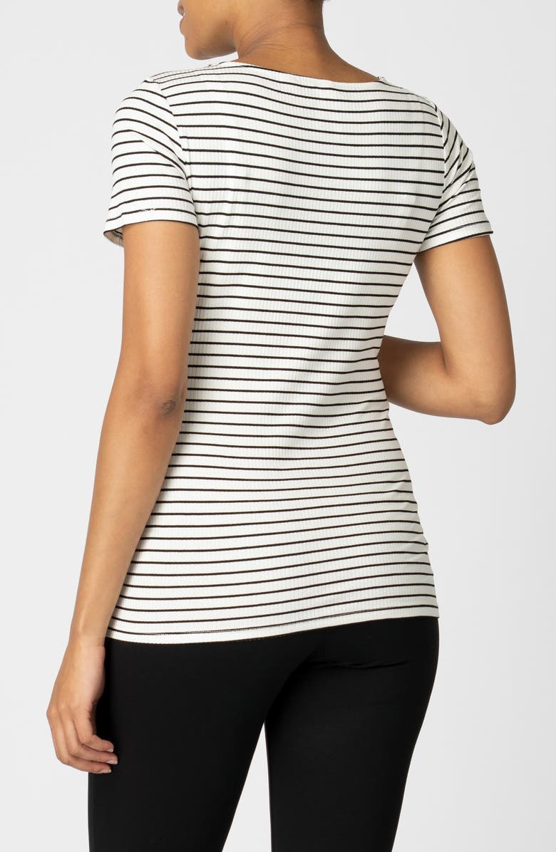 Seraphine Assorted 2-Pack Stripe Rib Maternity/Nursing T-Shirt, Alternate, color, 