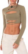 EDIKTED Slash Crop Top