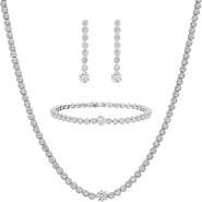 Bearfruit Jewelry Celeste Tennis Necklace, Bracelet & Earring Set Dainty Jewelry