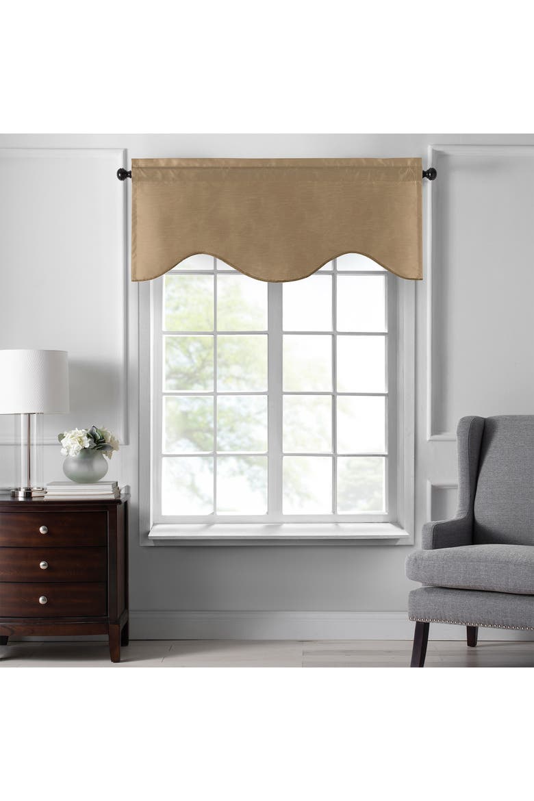 Vlanace Threadmade Colette Faux Silk Scalloped Window Valance | Nordstrom