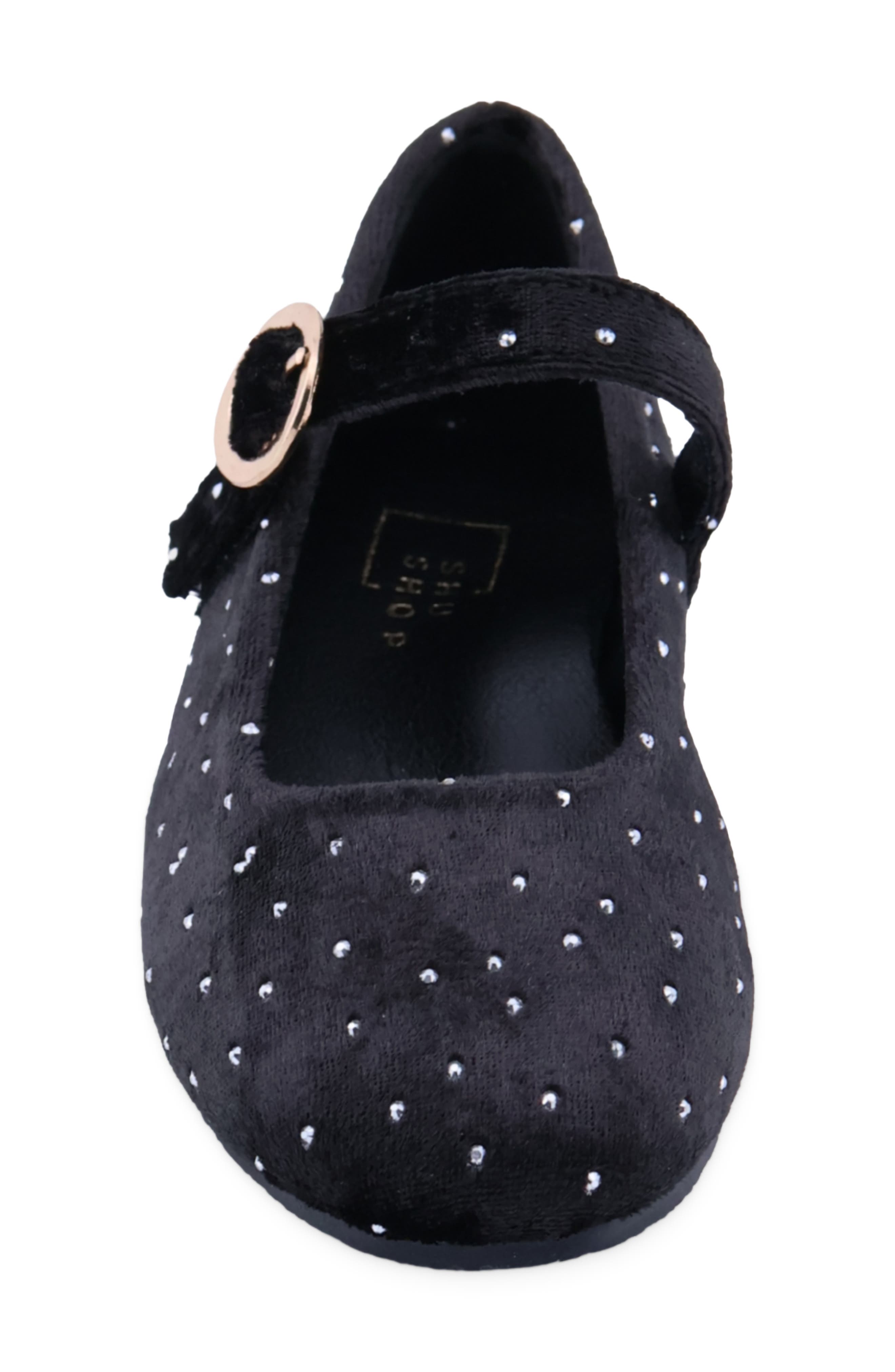 Kids' Annabelle Mini Velvet Mary Jane, Alternate, color, BLACK VELVET
