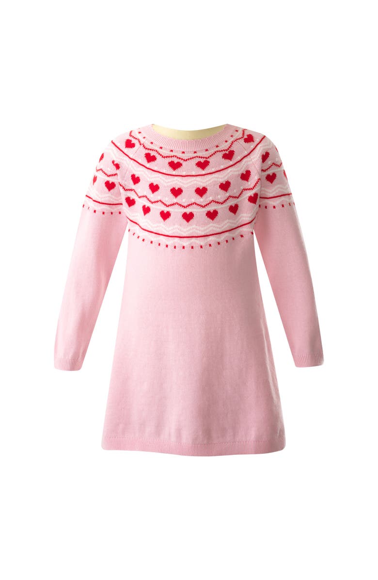 Rachel Riley Heart Knit Dress, Main, color, 