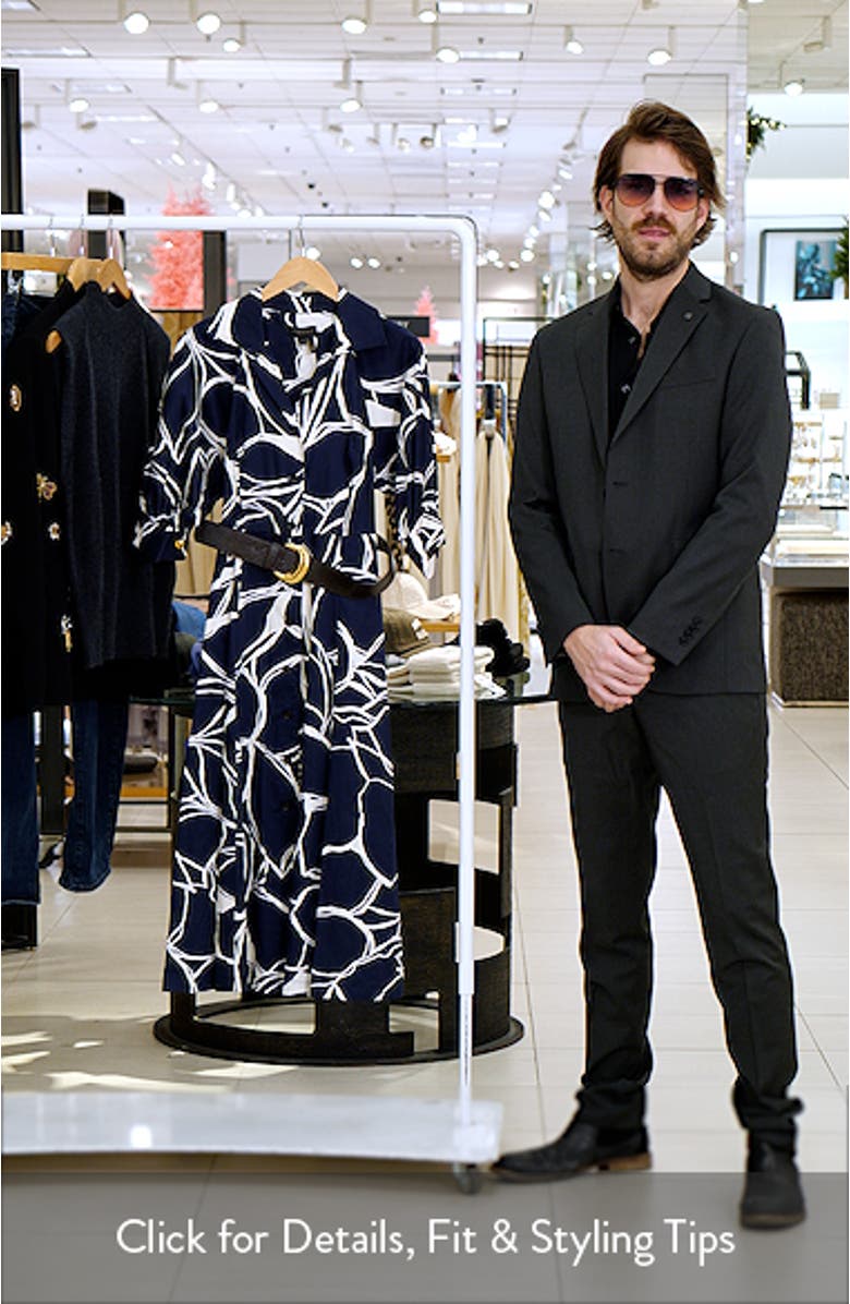 Abstract Print Belted Shirtdress, sales video thumbnail