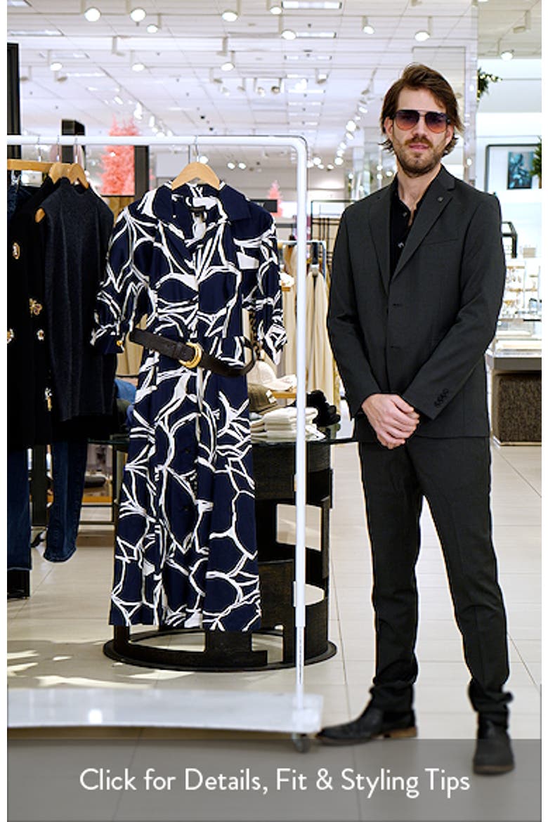 Abstract Print Belted Shirtdress video