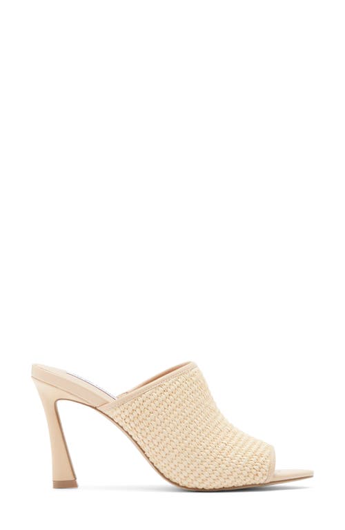 Steve Madden Dayla Peep Toe Mule In Natural Raffia
