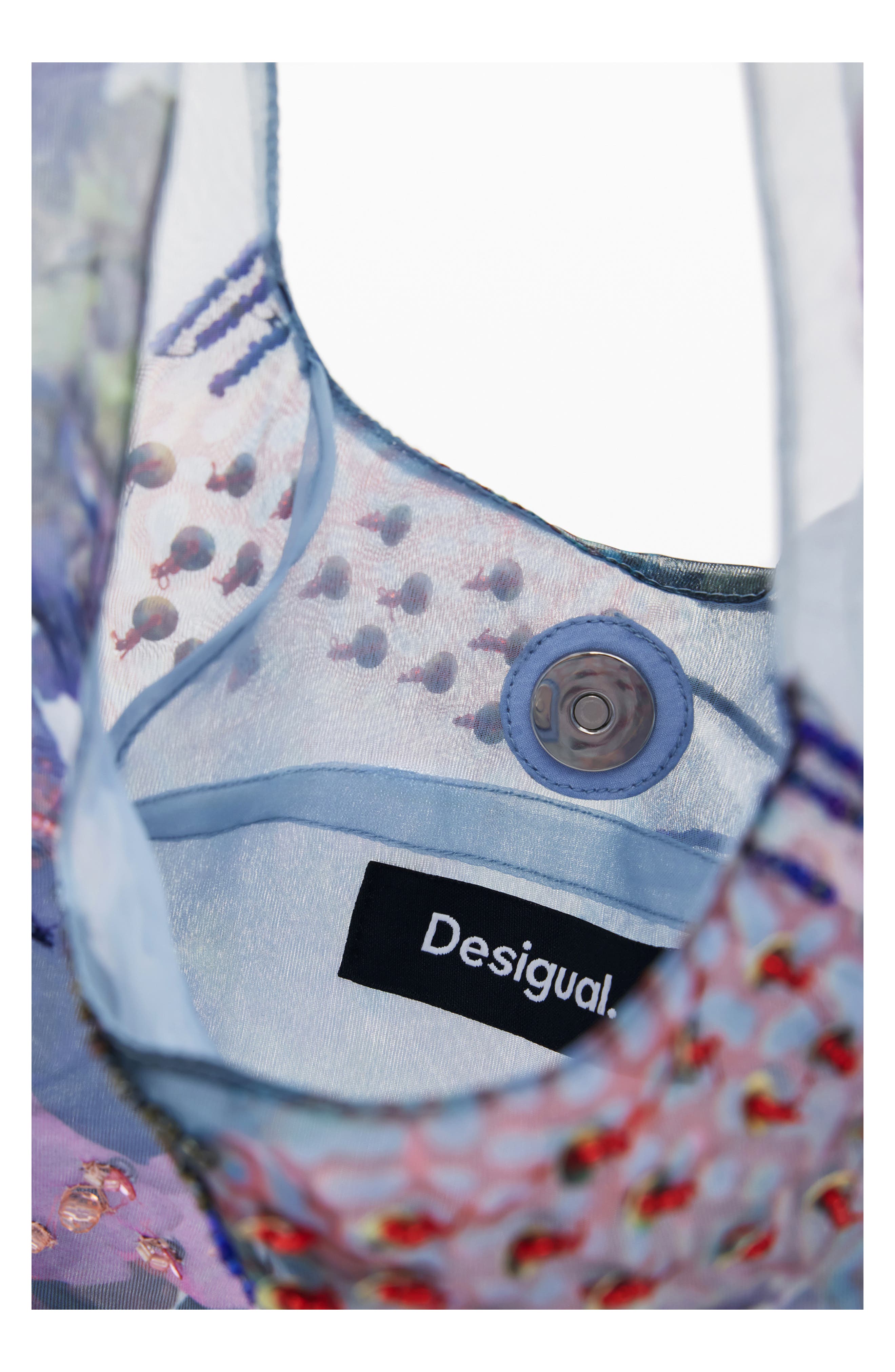 Desigual Marine Print Handbag, Alternate, color, 