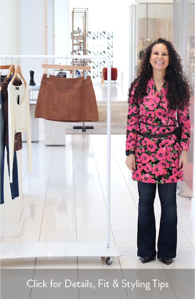 x Devon Lee Carlson Layla Low Rise Suede Miniskirt, sales video thumbnail