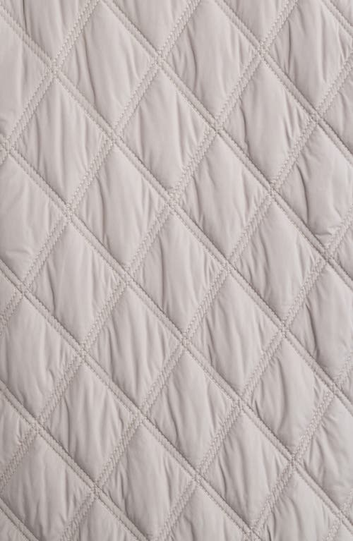 Bernardo Diamond Quilted Long Coat In Gray