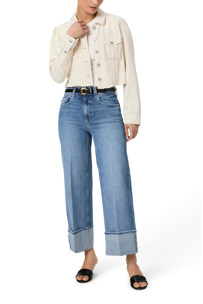 Pacey Raw Hem Crop Twill Jacket, Alternate, color, QUARTZ SAND