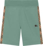 Burberry Check Trim Cotton Shorts