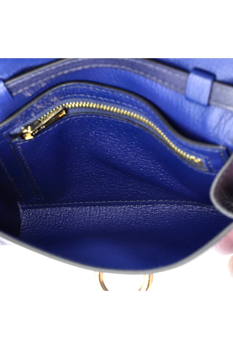 Chaine d'Ancre Compact Wallet on Strap Chevre Mysore, Alternate, color, Bleu Nuit