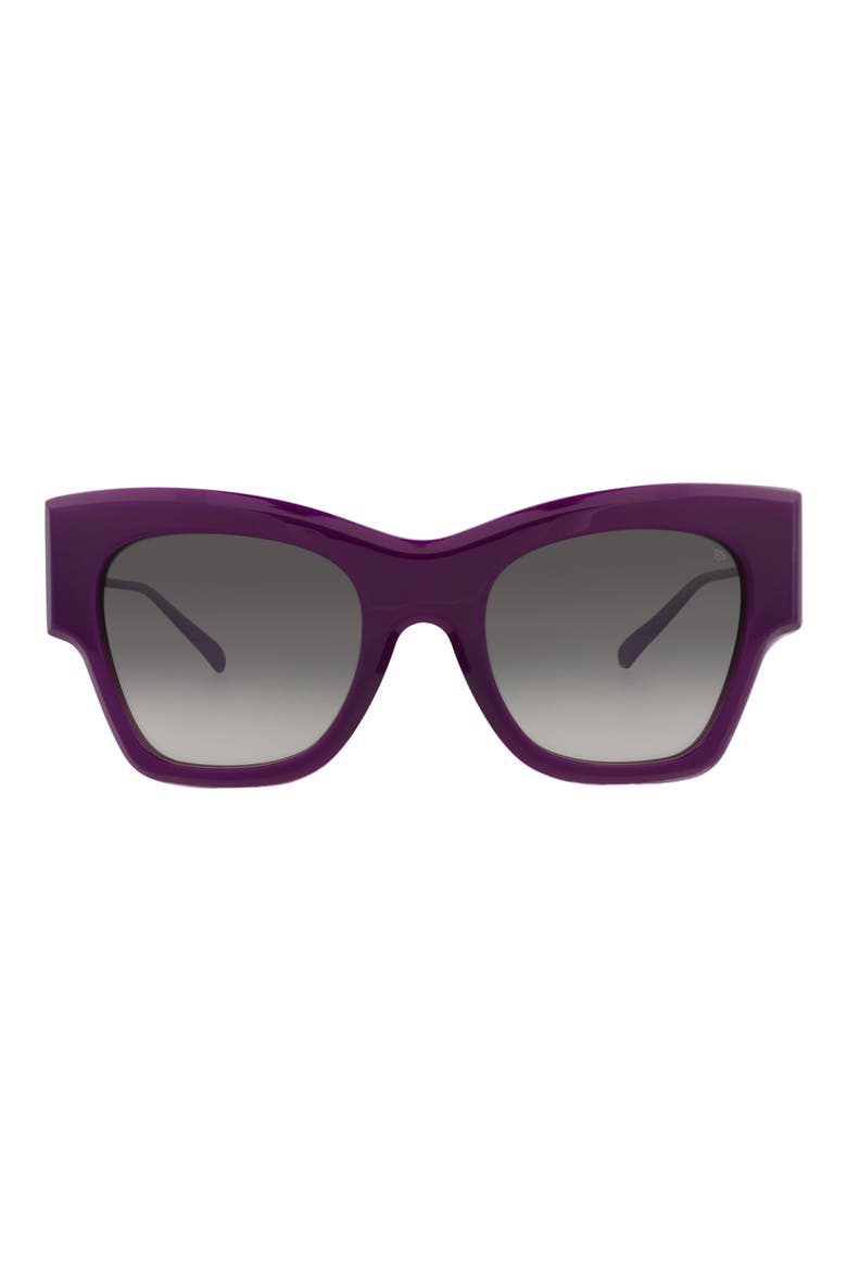 53mm Square Sunglasses, Main, color, VIOLET VIOLET SMOKE