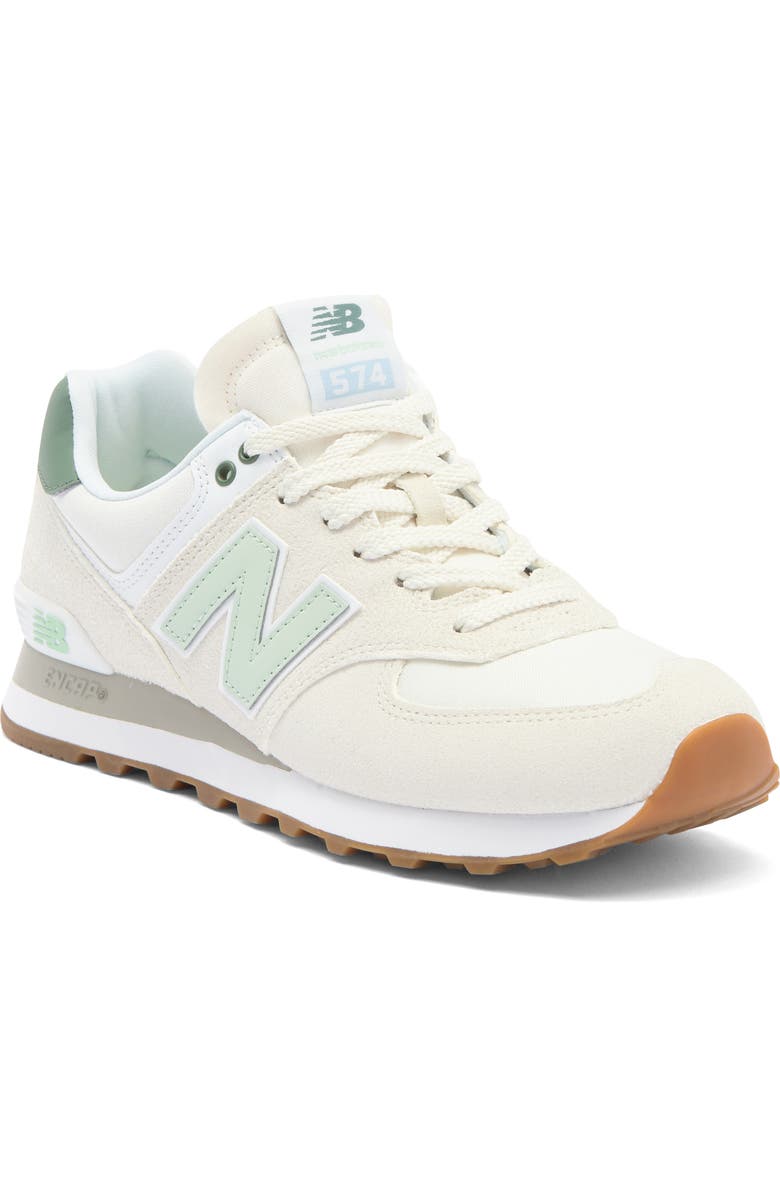 New Balance 574 Sneaker, Main, color, Sea Salt/ New Spruce